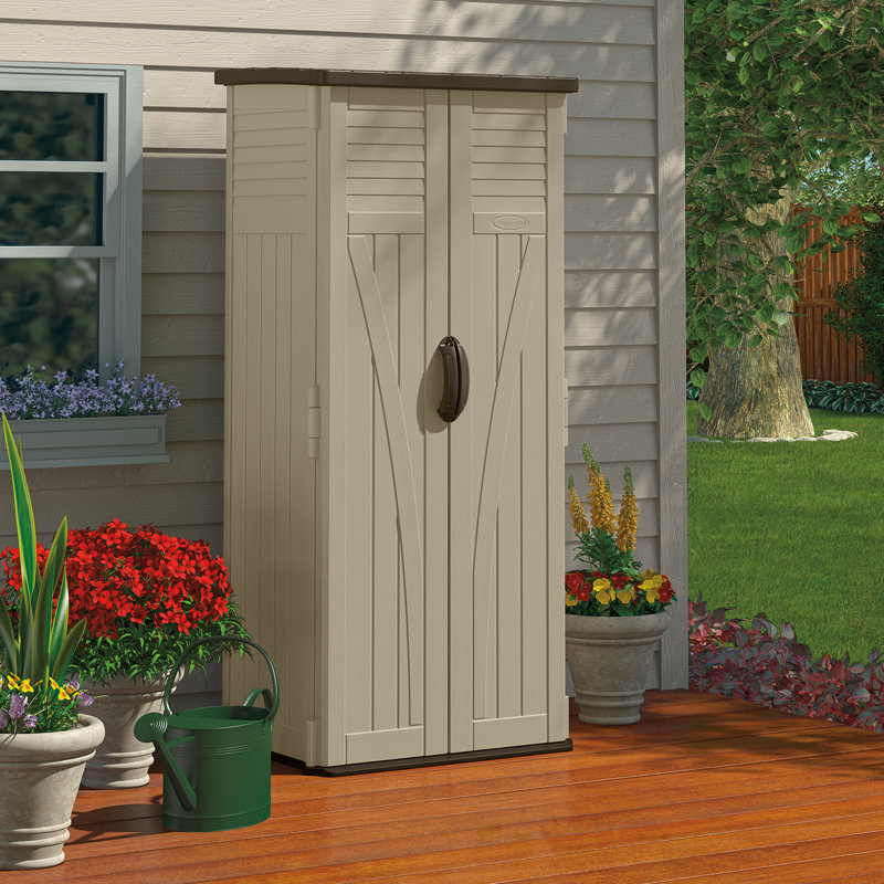 Suncast Outdoor 2 ft. 9 in. W x 2 ft. D Plastic Vertical